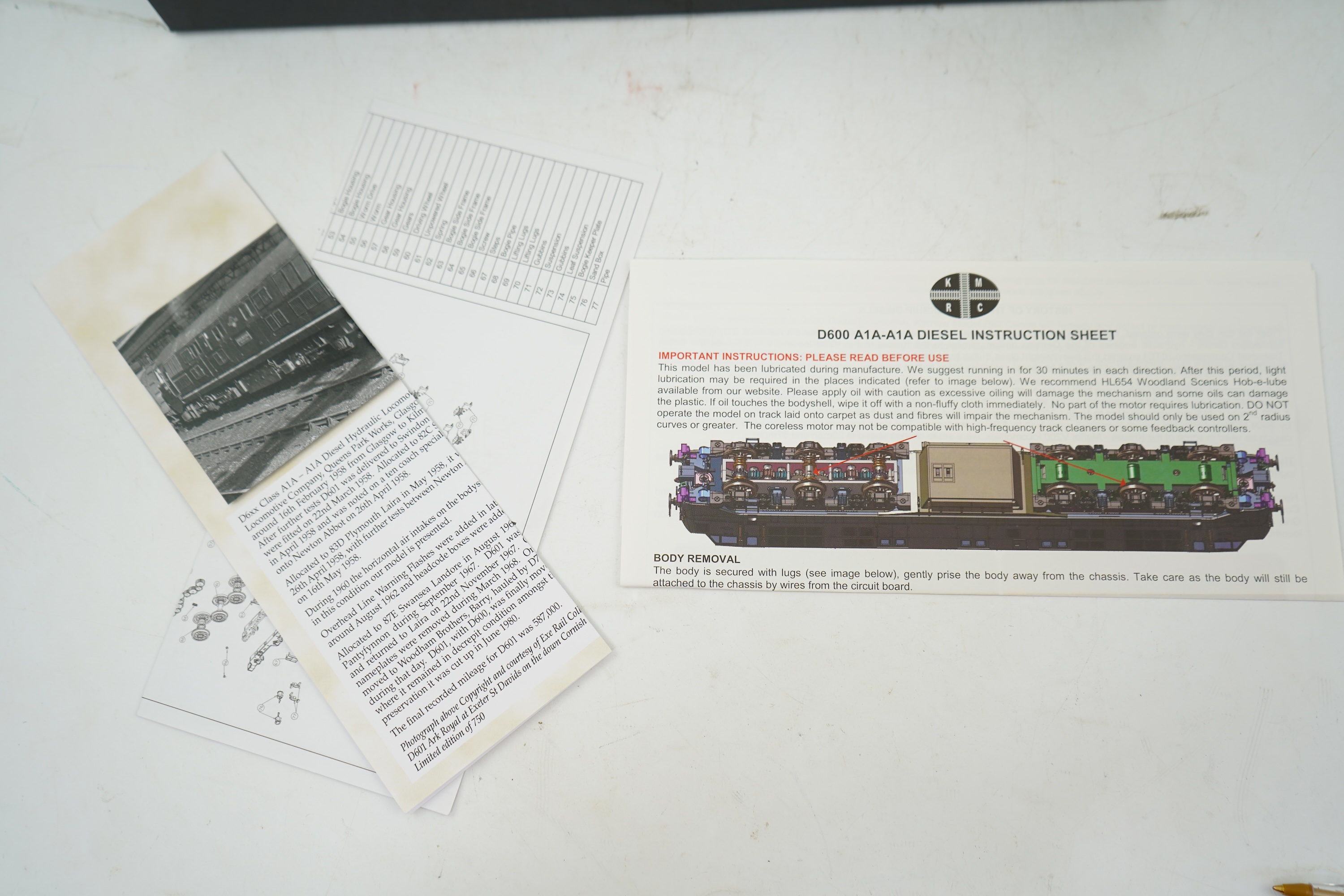 A boxed Kernow Model Rail Centre 00 gauge railway BR Warship Class A1A-A1A diesel locomotive, Ark Royal D601 (K2601)